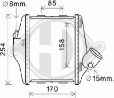 Diederichs 8160603 - Intercooler, şarj cihazı furqanavto.az