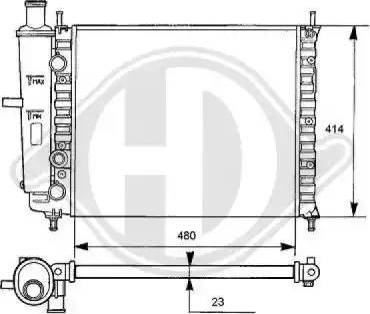 Diederichs 8109180 - Radiator, mühərrikin soyudulması furqanavto.az