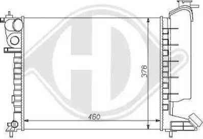 Diederichs 8104166 - Radiator, mühərrikin soyudulması furqanavto.az