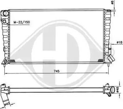 Diederichs 8104188 - Radiator, mühərrikin soyudulması furqanavto.az