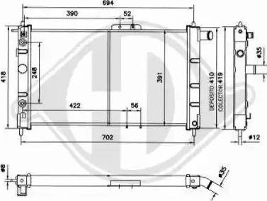 Diederichs 8106102 - Radiator, mühərrikin soyudulması furqanavto.az