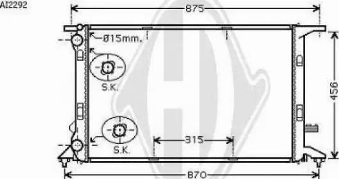 Diederichs 8101805 - Radiator, mühərrikin soyudulması furqanavto.az