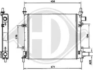 Diederichs 8110189 - Radiator, mühərrikin soyudulması furqanavto.az