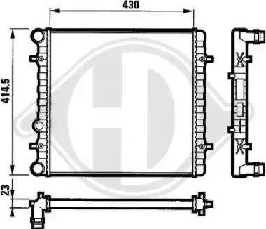 Diederichs 8134103 - Radiator, mühərrikin soyudulması furqanavto.az