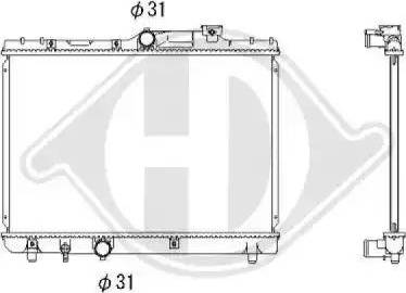 Diederichs 8136133 - Radiator, mühərrikin soyudulması furqanavto.az