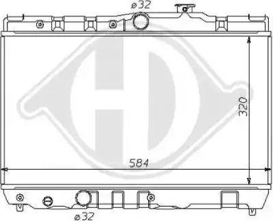 Diederichs 8137114 - Radiator, mühərrikin soyudulması furqanavto.az