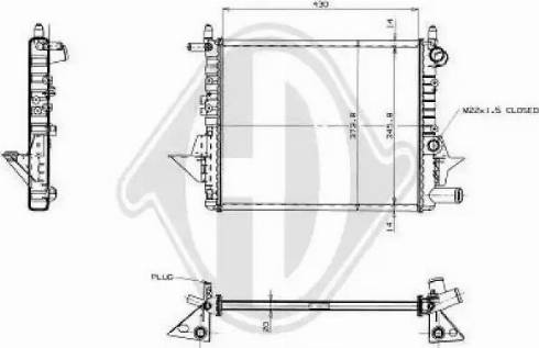 Diederichs 8129196 - Radiator, mühərrikin soyudulması furqanavto.az