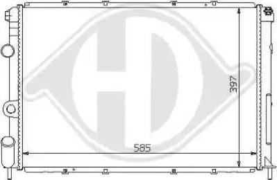 Diederichs 8129105 - Radiator, mühərrikin soyudulması furqanavto.az