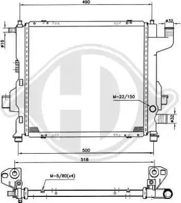 Diederichs 8129201 - Radiator, mühərrikin soyudulması furqanavto.az