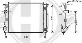 Diederichs 8129207 - Radiator, mühərrikin soyudulması furqanavto.az