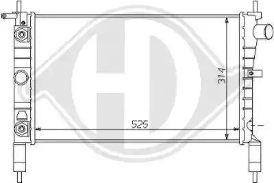 Diederichs 8125180 - Radiator, mühərrikin soyudulması furqanavto.az