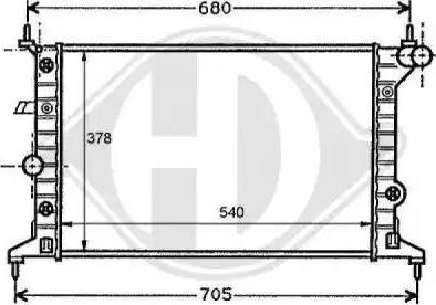 Diederichs 8125205 - Radiator, mühərrikin soyudulması furqanavto.az