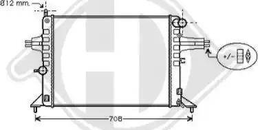 Diederichs 8125228 - Radiator, mühərrikin soyudulması furqanavto.az