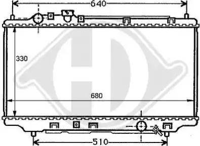 Diederichs 8120102 - Radiator, mühərrikin soyudulması furqanavto.az