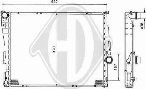 Diederichs 8121405 - Radiator, mühərrikin soyudulması furqanavto.az