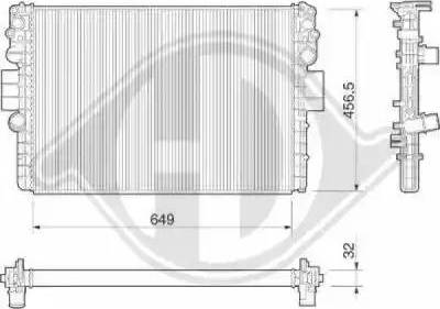 Diederichs 8349204 - Radiator, mühərrikin soyudulması furqanavto.az