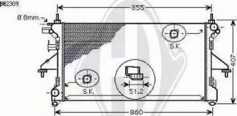 Diederichs 8348403 - Radiator, mühərrikin soyudulması furqanavto.az