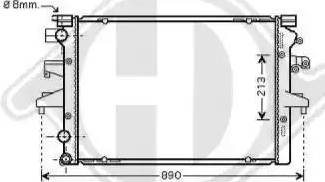 Diederichs 8227203 - Radiator, mühərrikin soyudulması furqanavto.az