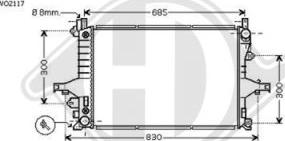 Diederichs 8766003 - Radiator, mühərrikin soyudulması furqanavto.az