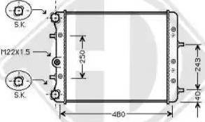 Diederichs 8780505 - Radiator, mühərrikin soyudulması furqanavto.az