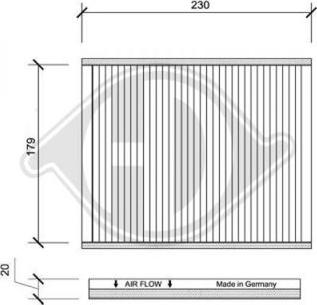 Diederichs DCI0090 - Filtr, daxili hava furqanavto.az