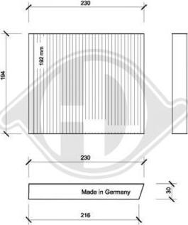 Diederichs DCI0069 - Filtr, daxili hava furqanavto.az