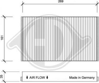 Diederichs DCI0065 - Filtr, daxili hava furqanavto.az