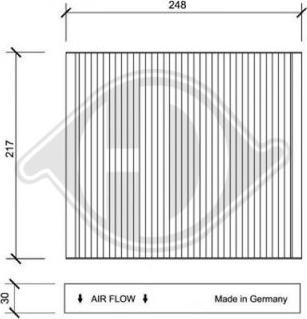 Diederichs DCI0063 - Filtr, daxili hava furqanavto.az