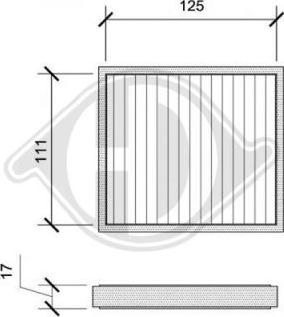 Diederichs DCI0008S - Filtr, daxili hava furqanavto.az