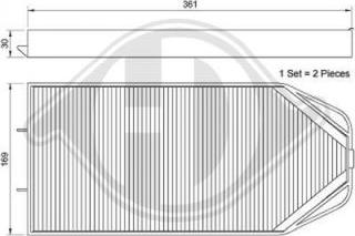 Diederichs DCI0080S - Filtr, daxili hava furqanavto.az