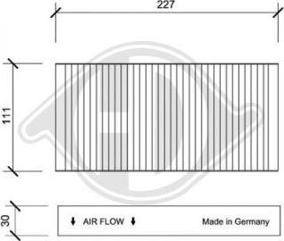 Diederichs DCI0088S - Filtr, daxili hava furqanavto.az