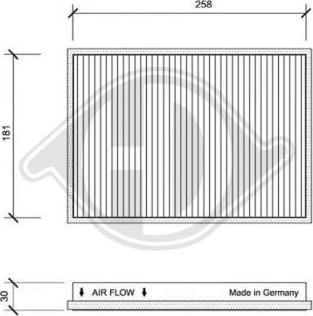 Diederichs DCI0021 - Filtr, daxili hava furqanavto.az