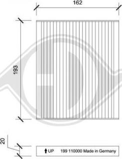 Diederichs DCI0199 - Filtr, daxili hava furqanavto.az