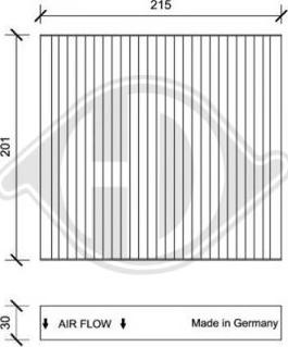 Diederichs DCI0109 - Filtr, daxili hava furqanavto.az