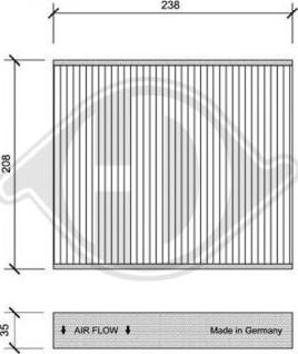 Diederichs DCI0103 - Filtr, daxili hava furqanavto.az