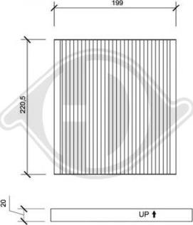 Diederichs DCI0102 - Filtr, daxili hava furqanavto.az