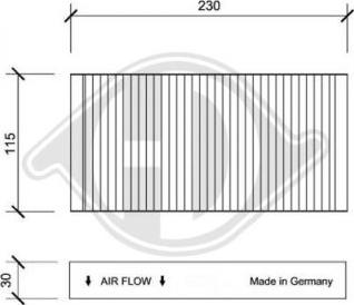 Diederichs DCI0133 - Filtr, daxili hava furqanavto.az