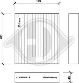 Diederichs DCI0124 - Filtr, daxili hava furqanavto.az