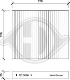 Diederichs DCI0246 - Filtr, daxili hava furqanavto.az