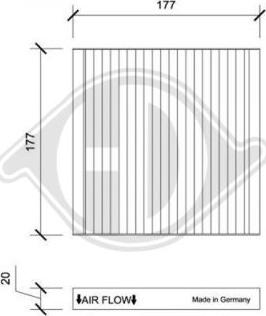 Diederichs DCI0256 - Filtr, daxili hava furqanavto.az