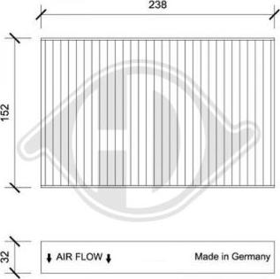 Diederichs DCI0209 - Filtr, daxili hava furqanavto.az