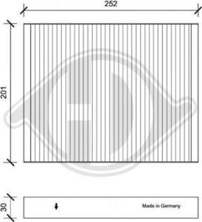Diederichs DCI0220 - Filtr, daxili hava www.furqanavto.az