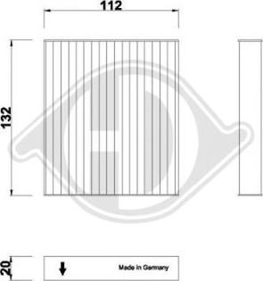 Diederichs DCI0277 - Filtr, daxili hava furqanavto.az