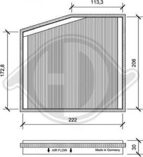 Diederichs DCI1091-1 - Filtr, daxili hava furqanavto.az