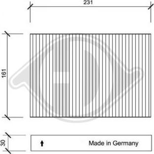 Diederichs DCI1043 - Filtr, daxili hava www.furqanavto.az