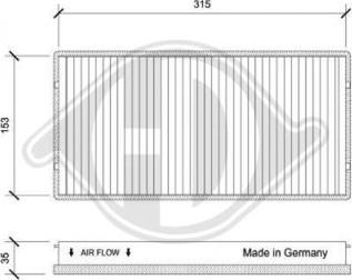 Diederichs DCI1194 - Filtr, daxili hava www.furqanavto.az