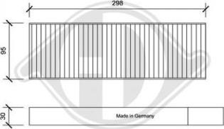 Diederichs DCI1192S - Filtr, daxili hava furqanavto.az