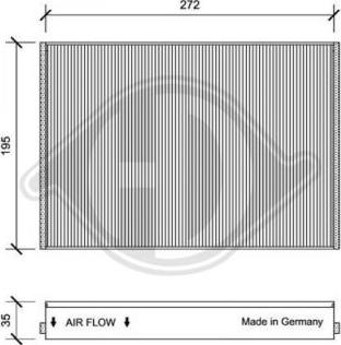 Diederichs DCI1154 - Filtr, daxili hava www.furqanavto.az