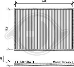 Diederichs DCI1161 - Filtr, daxili hava furqanavto.az