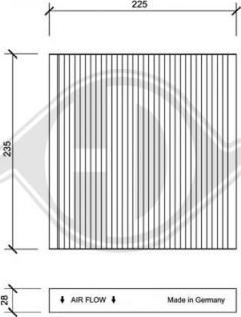 Diederichs DCI1106 - Filtr, daxili hava furqanavto.az